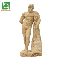 Célèbre Grec Pierre Extérieure Statue D'homme Nu Avec Serpent Sculpture