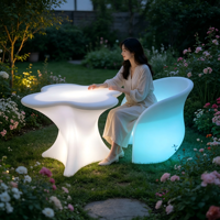 Ensemble de meubles LED RGB modernes pour dropshipping, table et chaises lumineuses étanches pour discothèque, prix direct usine, extérieur