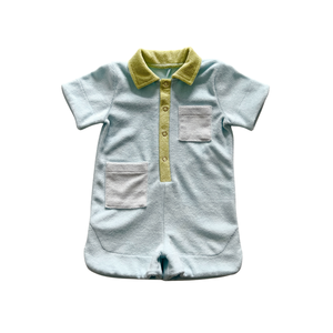 Wholesale Short- Sleeve Summer Baby Romper Casual <strong>Onesie</strong> in Cotton <strong>Towelling</strong> Closure for 0-24 Months - Product Image 4