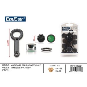 * Uscita * Kit aeratori per rubinetto da 9 pezzi, diametro 24mm, con chiave di serraggio-casa e giardino/articoli per la casa - Product Image 5