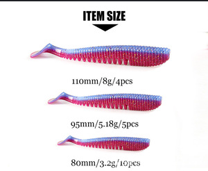 Supercontinent – leurres de pêche souples, 50mm, 80mm, 95mm, 110mm, appâts artificiels, matériel de prédateur pour <span class=keywords><strong>brochet</strong></span> et <span class=keywords><strong>brochet</strong></span> - Product Image 2