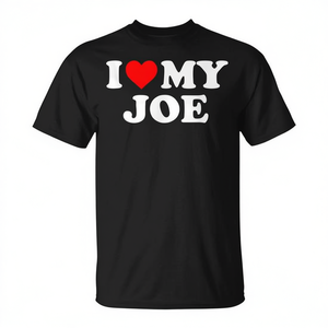 Camiseta I Love My Joe, negra, unisex, talla mediana para adultos - Product Image 3