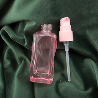 Flacon d'huile pour lotion, contenants pour crème de soin, pot de crème pour le visage, emballage cosmétique en verre vide rose CN;GUA