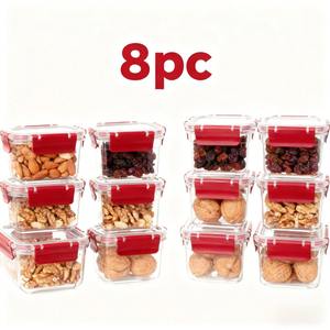 Recipientes Rectangulares Herméticos para Almacenamiento de Alimentos, Libres de BPA, Diseño a Prueba de Fugas, Estructura Apilable, Aptos para Lavavajillas, 24/8/4 Piezas, 580 ml - Product Image 5