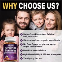 Aeglewell OEM /ODM Marque Privée Gummies Véganes à la Berbérine avec Cannelle de Ceylan Extrait de Curcuma Sans Sucre Complément de Berbérine