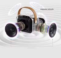 Mini altavoz portátil K12, venta al por mayor, micrófono doble, función de Audio para exteriores para cantar en casa, Karaoke