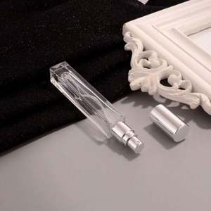 ขวดน้ำหอมขนาดพกพาแบบสี่เหลี่ยมจตุรัสขนาด 10 มล. 15 มล. พร้อมหัวฉีดแบบปั๊มและฝาอลูมิเนียม - Product Image 5