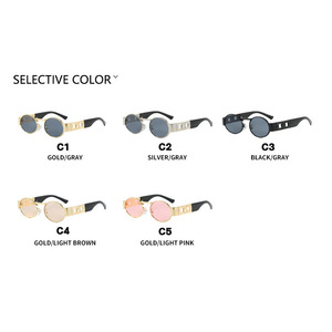 2025 New Retro Oval <b>Small</b> <b>Frame</b> <b>Sunglasses</b> for Women Personalized European American Ins Style UV400 Optical UV-proof <b>Sunglasses</b> - Product Image 5