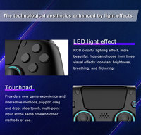 Botón lineal PC/Android/iOS Controlador de juegos P4 Gamepad inalámbrico Conexión BT Joystick Giroscopio de seis ejes Controlador de juegos