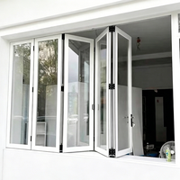 Fenêtre pliante horizontale en aluminium à réduction de bruit avec verrouillage multipoints de sécurité pour usage commercial et résidentiel