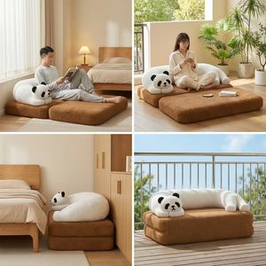 Sofá de Piso con Forma de <span class=keywords><strong>Panda</strong></span>, Espuma de Rápido Rebote, Tela de Peluche de Grado Comercial, Personalizable para Sala de Estar, Dormitorio y Espacio Infantil - Product Image 1