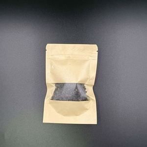Sacs en papier kraft à fond plat personnalisés en gros, design autoportant en carton ivoire avec fenêtre, matériaux recyclés pour vêtements - Product Image 2