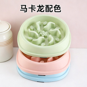 Daoge Slow Feeding Bowl Marble Pattern Small Size Anti Choking Dog <b>Cat</b> Food Bowl Non Slip Pet <b>Feeder</b> - Product Image 4