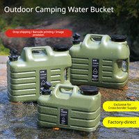 Réservoir d'eau portable pour le camping, conteneur de stockage d'eau pliable en PE de qualité alimentaire avec robinet, sans BPA, équipement de randonnée en plein air