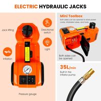 Kit de cric électrique pour voiture, cric hydraulique de 5 tonnes avec clé à chocs électrique, conçu pour SUV, MPV, berline