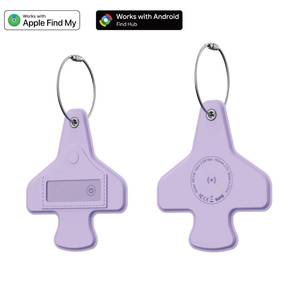 Etiqueta de Equipaje Rastreable con Forma de Avión, de Cuero PU, Compatible con Apple Find My - Product Image 1
