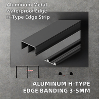 Bande de bordure en aluminium de type H résistante à l'eau pour cloison de salle de bain