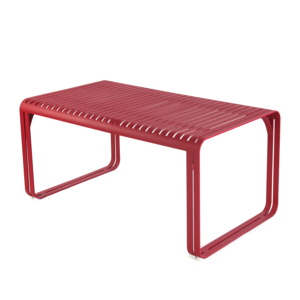 Mesa de Exterior Shan Chen de Aleación de Aluminio Roja, Ligera, Impermeable, Diseño Minimalista, Estructura Resistente para Patio - Product Image 2
