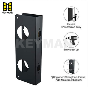 KEYMAN 내구성 스테인레스 스틸 도어 커버 플레이트 광택 마감 홈 가드 화재 등급 도어 디펜더 강화 플레이트 - Product Image 2