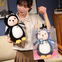 Vente chaude Adorable peluche ours de dessin animé OEM ODM Mignon pingouin ours Super doux Jouet en peluche Tissu en coton écologique pour enfants
