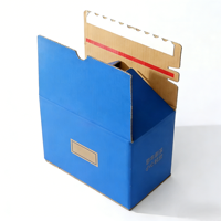 Boîte d'expédition en carton ondulé personnalisée, réutilisable, spécialement conçue pour les palettes de fards à paupières, avec bande de déchirure facile à ouvrir pour les produits de beauté