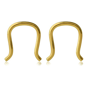Anneaux de nez en forme de U en acier inoxydable argenté et doré, bijoux de piercing pour usage quotidien - Product Image 3