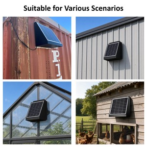 Ventilateur <span class=keywords><strong>d</strong></span>'extraction solaire autonome étanche 12'' mural pour conteneur avec panneau solaire - Product Image 5