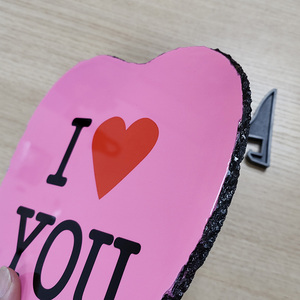 Pinturas de <span class=keywords><strong>pizarra</strong></span> en forma de corazón Topjlh, espacios en blanco de sublimación, decoración DIY, regalos románticos, decoraciones para el hogar y el dormitorio, regalos - Product Image 6