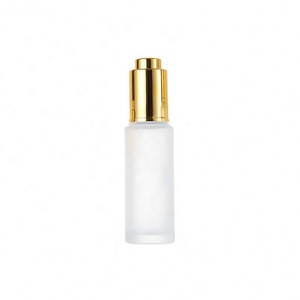 Hot Sale 20ml <b>Flat</b> Shoulder Glass Dropper Bottle Small 10 Ml Frosted Glass Essential Oil Bottle With Dropper Serum Oil Bottle - Product Image 2
