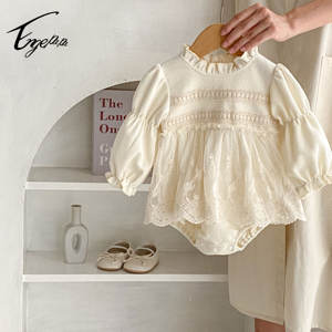 Mono <span class=keywords><strong>de</strong></span> Moda Otoñal para Bebés Engepapa con Logotipo Personalizado desde 1 Pieza, Mono <span class=keywords><strong>de</strong></span> Encaje <span class=keywords><strong>de</strong></span> Manga Larga para Recién Nacidos, Ropa <span class=keywords><strong>de</strong></span> Fiesta para Niñas - Product Image 4