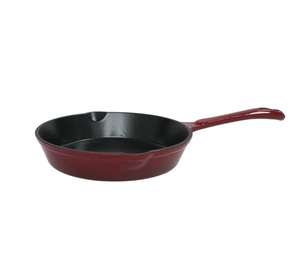 Poêle à frire <span class=keywords><strong>en</strong></span> <span class=keywords><strong>fonte</strong></span> émaillée rouge, poêle pour frire la viande et les légumes, à utiliser avec une <span class=keywords><strong>cocotte</strong></span> <span class=keywords><strong>en</strong></span> <span class=keywords><strong>fonte</strong></span> - Product Image 5