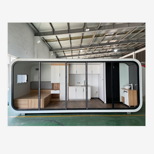 Casa de Campo Prefabricada Completamente Ensamblada con Decoración Interior, <span class=keywords><strong>Casas</strong></span> Móviles y Habitaciones, Mini Casa, Oficina Tipo <span class=keywords><strong>Cubo</strong></span> - Product Image 1