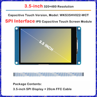 Pantalla Táctil Capacitiva de 3.5 Pulgadas con Interfaz SPI/I2C, Módulo de Pantalla LED de Alto Brillo de 320x480 IPS, Multitáctil ST7796