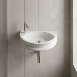 <b>Small</b> Modern Ceramic Wall Hung Wash Basin Bathroom Hand Wash <b>Sink</b> for Hotel Apartment Commercial Projects - Product Image 3