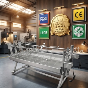 Grill rotatif <span class=keywords><strong>professionnel</strong></span> à 4 moteurs pour agneau, rôtissoire verticale automatique, usage commercial et industriel, capacité 85 kg - Product Image 5