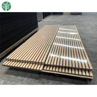 Panneaux muraux en bois insonorisants, panneaux acoustiques en lattes de bois, panneaux acoustiques Akupanel