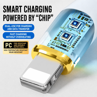 Câble de charge USB personnalisé pour interface iOS, bleu clair, en silicone, coque plaquée or, cordon de charge rapide pour appareils mobiles iOS