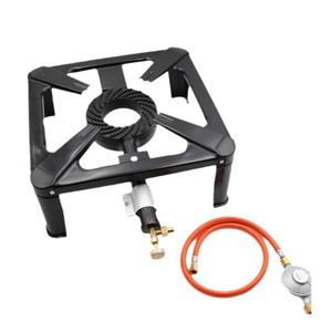 Réchaud à gaz portable en fonte, alimenté au propane, une seule pièce, pour le camping en plein air, avec régulateur - Product Image 5