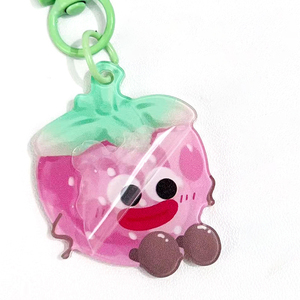 Porte-clés en acrylique en forme de légumes, petit pendentif pour sac de couple, boucle de porte, anti-perte, bijoux décoratifs, fabrication sur place - Product Image 4