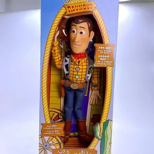 AL 2024 Un montón de stock gran oferta de dibujos animados Toy Story personaje de juguete Buzz hablando figura de acción con luz
