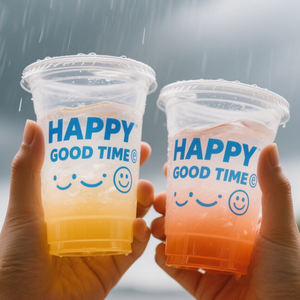 Logo personnalisé 8 12 16 24 oz gobelet jetable en plastique avec couvercle pour café, jus de fruit transparent pour animaux de compagnie, vente en gros de thé à bulles - Product Image 4