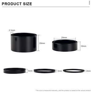 RIDERACE Headset sepeda 28.6mm, Spacer Stem sepeda mm, Stem garpu, Ring penyesuaian tinggi untuk 2/3/5/10/20mm - Product Image 6