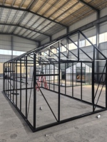 Serre de jardin en polycarbonate PC avec structure en acier inoxydable, facilement assemblable, à vendre