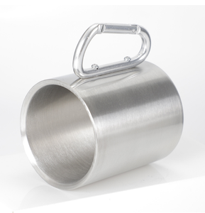 310ml manna vaso tazas al por mayor pequeño vino 304 <span class=keywords><strong>doble</strong></span> pared acero inoxidable con un solo mango taza con mosquetón - Product Image 4