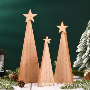 Wooden <b>Christmas</b> <b>Tree</b> <b>Mini</b> Triangle Rustic Home Decoration For Holiday Display - Product Image 1