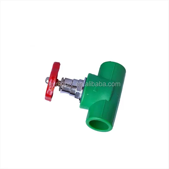 ppr fittings manufacture plumbing materials din 8077 8078 green color concealed ppr stop valve