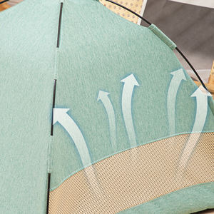 سرير عائمة للقطط من Famicheer BSCI سرير لحيوانات أليفة وكلاب قابل للطي للتدفئة خيمة تخييم شبكية للحيوانات الأليفة حقيبة مطبوعة من مواد متينة - Product Image 2