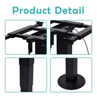 Pied de table JDA RV, réglable en hauteur, télescopique, 4 directions de glissement, en aluminium et acier, avec pédale, pour camping-car, motorhome, yacht, bateau