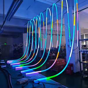 <span class=keywords><strong>Tube</strong></span> <span class=keywords><strong>LED</strong></span> flexible noir DMX 24V D25, éclairage de club, 5M 10M, bande néon en silicone noir 360° pour discothèque - Product Image 2