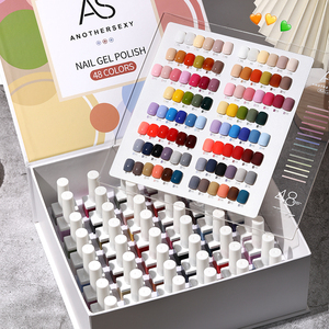 AS Gel Polish – ensemble de Vernis à ongles <span class=keywords><strong>Semi</strong></span>-<span class=keywords><strong>Permanent</strong></span> <span class=keywords><strong>Uv</strong></span>, étiquette privée, 48 couleurs, cadeau, avec tableau - Product Image 6